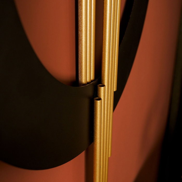 Wallity APT755LSAA Accesorio de Pared de Metal Decorativo Dorado y Negro